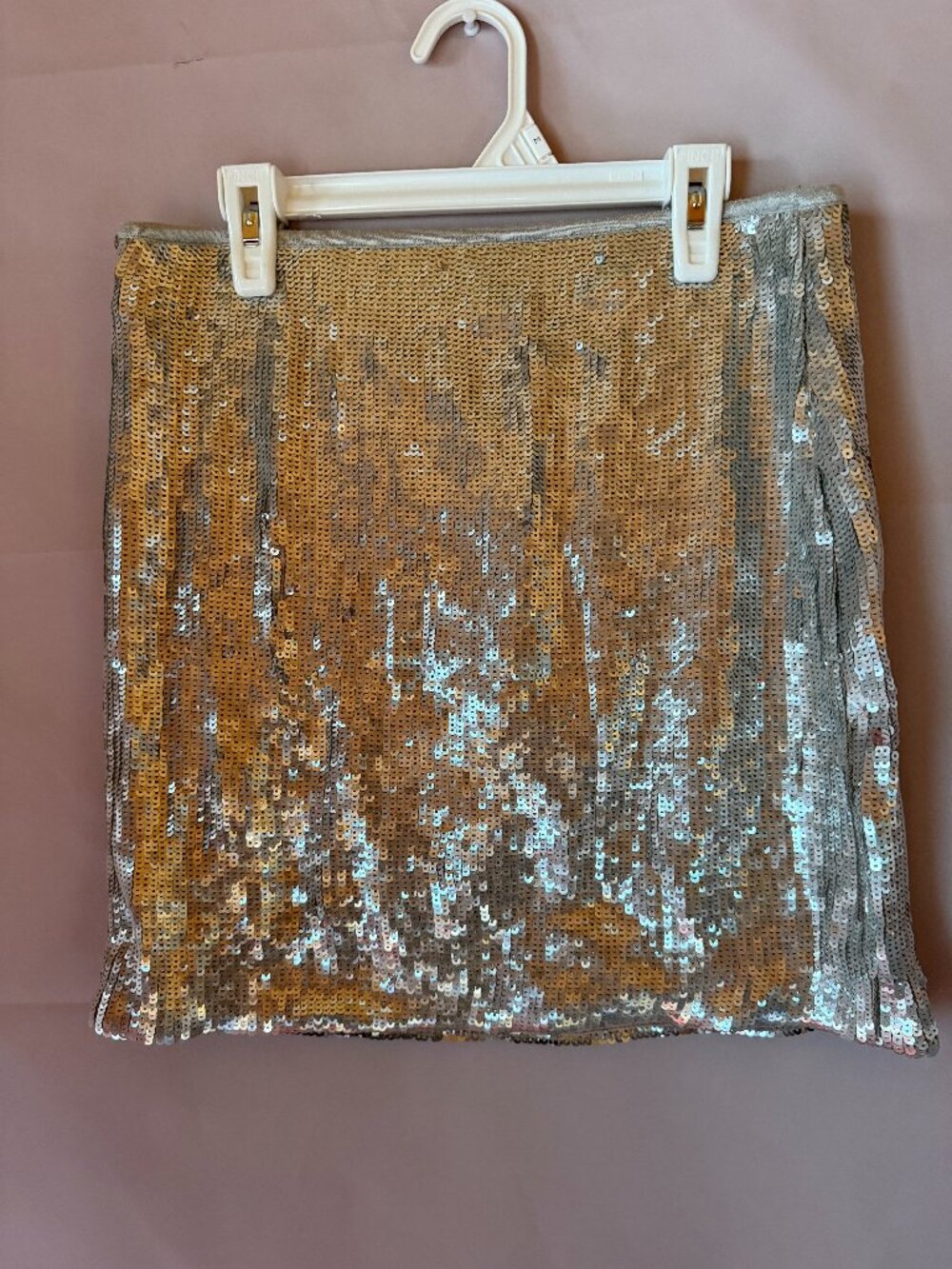 ✨ Bar III Sequin Mini Skirt Silver Women's Medium NWT